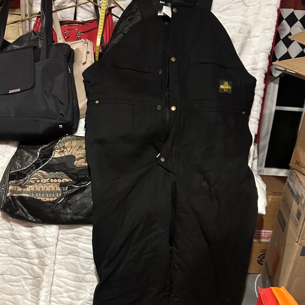 Men's Black Workwear Overalls
